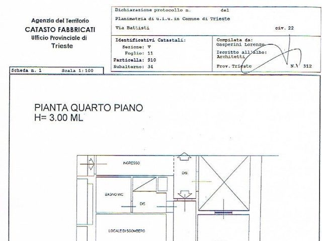 appartamento in vendita a trieste via battisti 22