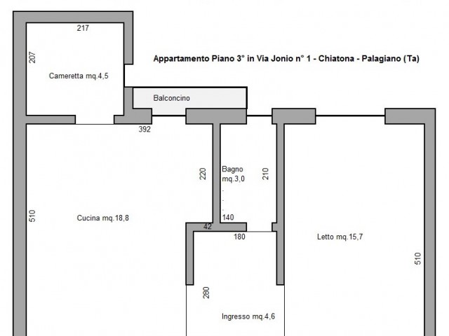 Appartamento in Affitto a Palagiano via Jonio 1