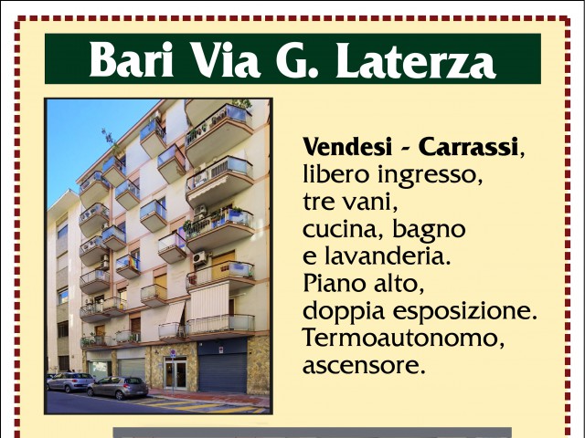 Appartamento in Vendita a Bari via g Laterza 16 Carrassi