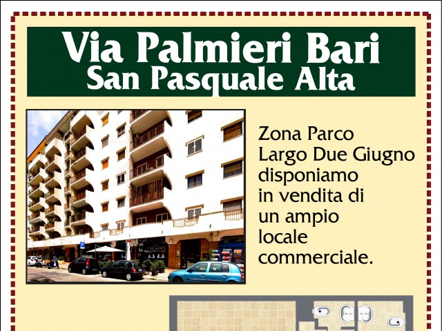 Locale Commerciale in Vendita a Bari via g Palmieri 45c d San Pasquale
