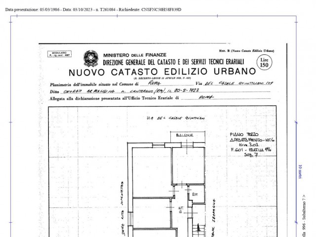 appartamento in vendita a roma via casale quintiliani 109